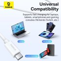 Kabel Baseus CB000066 USB-C - USB-C 240W PD 8K 60Hz 1m - biały