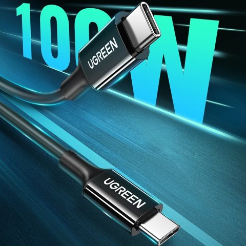 Kabel Ugreen US300 USB-C / USB-C 480Mb/s 5A 1m - czarny Kabel Ugreen US300 USB-C / USB-C 480Mb/s 5A 1m - czarny