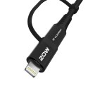 Kabel Wozinsky WNBAA 4w1 2x USB-C 1x USB-A 1x Lightning 60W 1 m - czarny Kabel Wozinsky WNBAA 4w1 2x USB-C 1x USB-A 1x Lightning 60W 1 m - czarny