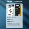 Kabel Wozinsky WNBAA 4w1 2x USB-C 1x USB-A 1x Lightning 60W 1 m - czarny Kabel Wozinsky WNBAA 4w1 2x USB-C 1x USB-A 1x Lightning 60W 1 m - czarny