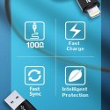 Kabel Wozinsky WNBAA 4w1 2x USB-C 1x USB-A 1x Lightning 60W 1 m - czarny Kabel Wozinsky WNBAA 4w1 2x USB-C 1x USB-A 1x Lightning 60W 1 m - czarny