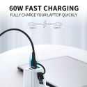 Kabel Wozinsky WNBAA 4w1 2x USB-C 1x USB-A 1x Lightning 60W 1 m - czarny Kabel Wozinsky WNBAA 4w1 2x USB-C 1x USB-A 1x Lightning 60W 1 m - czarny