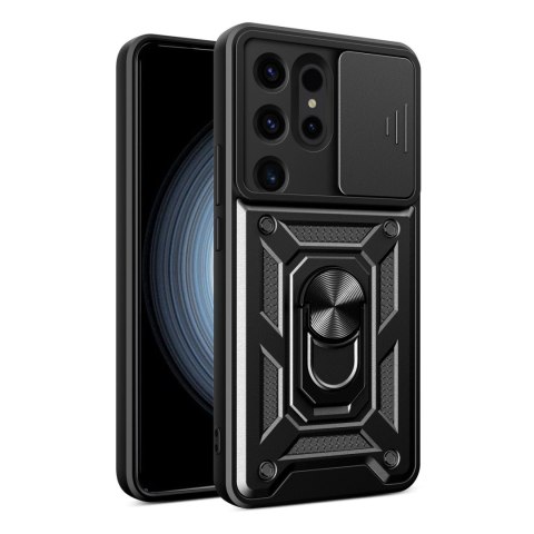 Etui Hybrid Armor Camshield do Samsung Galaxy S24 Ultra pancerne z osłoną na aparat - czarne Etui Hybrid Armor Camshield do Samsung Galaxy S24 Ultra pancerne z osłoną na aparat - czarne