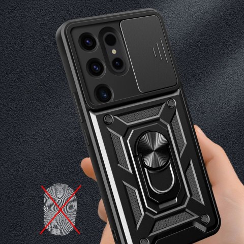 Etui Hybrid Armor Camshield do Samsung Galaxy S24 Ultra pancerne z osłoną na aparat - czarne Etui Hybrid Armor Camshield do Samsung Galaxy S24 Ultra pancerne z osłoną na aparat - czarne