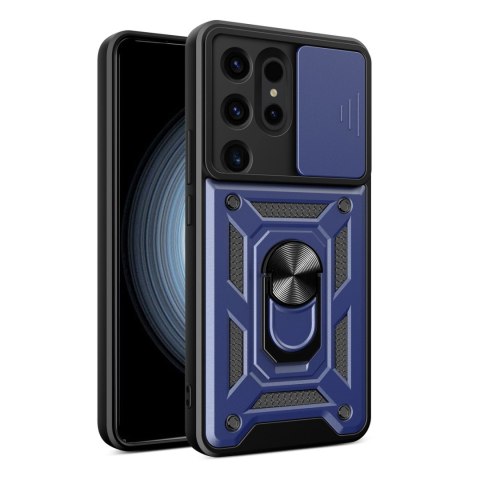 Etui Hybrid Armor Camshield do Samsung Galaxy S24 Ultra pancerne z osłoną na aparat - niebieskie Etui Hybrid Armor Camshield do Samsung Galaxy S24 Ultra pancerne z osłoną na aparat - niebieskie