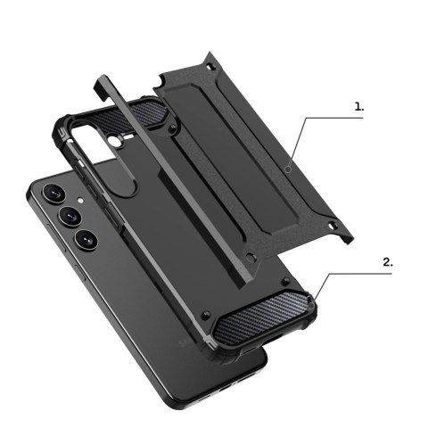 Etui Hybrid Armor do Samsung Galaxy S24 pancerne - czarne Etui Hybrid Armor do Samsung Galaxy S24 pancerne - czarne
