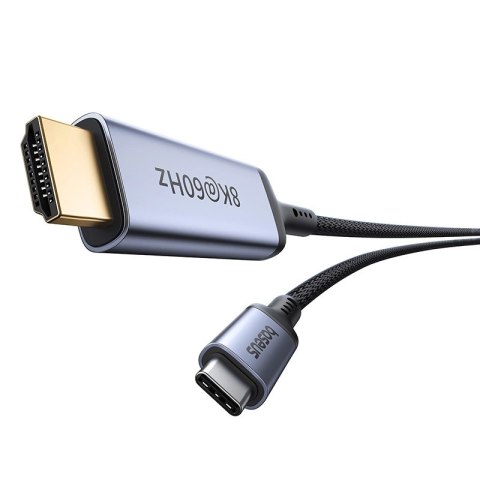 Kabel USB-C - HDMI Baseus BS-OH064 8K 60Hz 1,5m - czarny Kabel USB-C - HDMI Baseus BS-OH064 8K 60Hz 1,5m - czarny