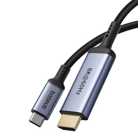 Kabel USB-C - HDMI Baseus BS-OH064 8K 60Hz 1,5m - czarny Kabel USB-C - HDMI Baseus BS-OH064 8K 60Hz 1,5m - czarny