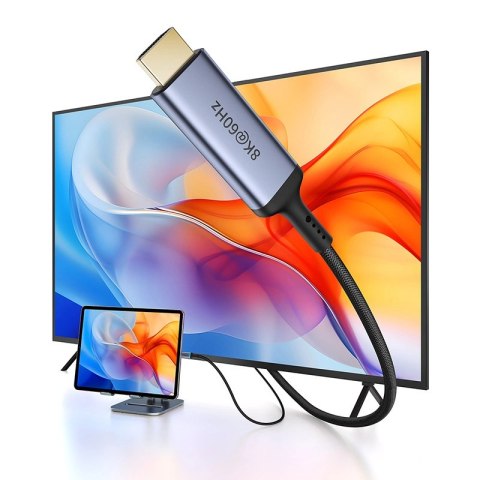 Kabel USB-C - HDMI Baseus BS-OH064 8K 60Hz 1,5m - czarny Kabel USB-C - HDMI Baseus BS-OH064 8K 60Hz 1,5m - czarny