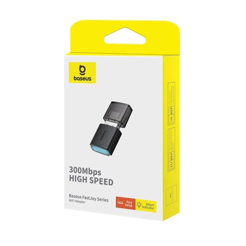 Karta sieciowa USB Baseus BS-OH169 300Mb/s - czarna Karta sieciowa USB Baseus BS-OH169 300Mb/s - czarna