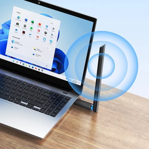 Karta sieciowa USB Baseus BS-OH172 300Mb/s - czarna Karta sieciowa USB Baseus BS-OH172 300Mb/s - czarna