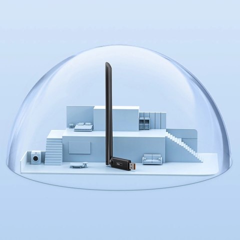 Karta sieciowa USB Baseus BS-OH172 300Mb/s - czarna Karta sieciowa USB Baseus BS-OH172 300Mb/s - czarna