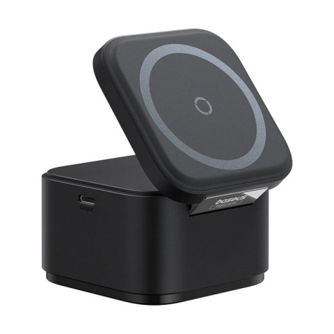 Ładowarka bezprzewodowa 2w1 Baseus BS-W531 MagSafe / Qi USB-C 20W - czarna Ładowarka bezprzewodowa 2w1 Baseus BS-W531 MagSafe / Qi USB-C 20W - czarna
