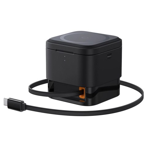 Ładowarka bezprzewodowa 2w1 Baseus BS-W531 MagSafe / Qi USB-C 20W - czarna Ładowarka bezprzewodowa 2w1 Baseus BS-W531 MagSafe / Qi USB-C 20W - czarna