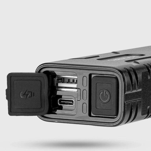 Lampka rowerowa Rockbros 24310002001 850 lm z funkcją powerbanku + kabel USB-C - USB-A - czarna Lampka rowerowa Rockbros 24310002001 850 lm z funkcją powerbanku + kabel USB-C - USB-A - czarna