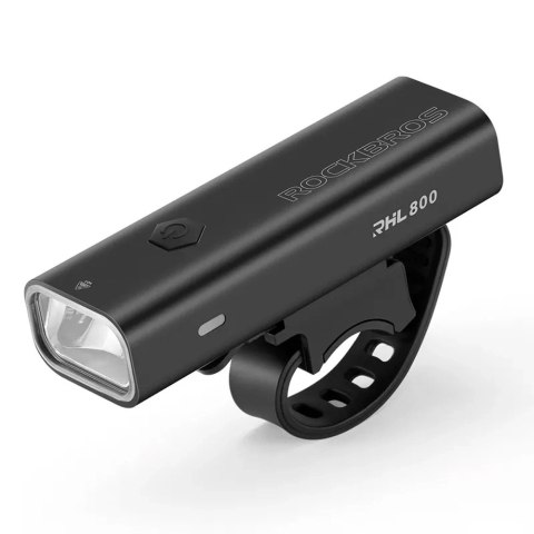 Lampka rowerowa przednia Rockbros 24710012001 800 lm + kabel USB-C - USB-A - czarna Lampka rowerowa przednia Rockbros 24710012001 800 lm + kabel USB-C - USB-A - czarna