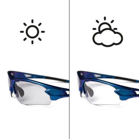 Okulary rowerowe Rockbros 10069 fotochromowe UV400 - niebieskie Okulary rowerowe Rockbros 10069 fotochromowe UV400 - niebieskie