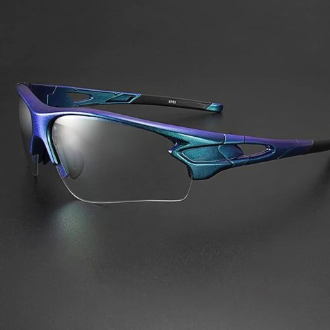 Okulary rowerowe Rockbros 10069 fotochromowe UV400 - niebieskie Okulary rowerowe Rockbros 10069 fotochromowe UV400 - niebieskie
