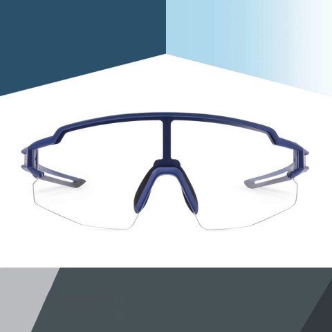 Okulary rowerowe Rockbros 10174 fotochromowe UV400 - niebieskie Okulary rowerowe Rockbros 10174 fotochromowe UV400 - niebieskie