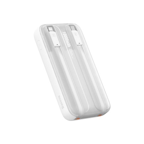 Powerbank Baseus Comet Series z wyświetlaczem 10000mAh 22.5W - biały + kabel USB-A - USB-C Powerbank Baseus Comet Series z wyświetlaczem 10000mAh 22.5W - biały + kabel USB-A - USB-C