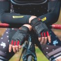 Rękawiczki rowerowe Rockbros S169BR M z wkładkami żelowymi - czarno-czerwone Rękawiczki rowerowe Rockbros S169BR M z wkładkami żelowymi - czarno-czerwone