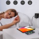 Adapter podróżny Choetech PD5022 70W EU / US / AUS / UK z wbudowanym kablem USB-C - czarny Adapter podróżny Choetech PD5022 70W EU / US / AUS / UK z wbudowanym kablem USB-C - czarny