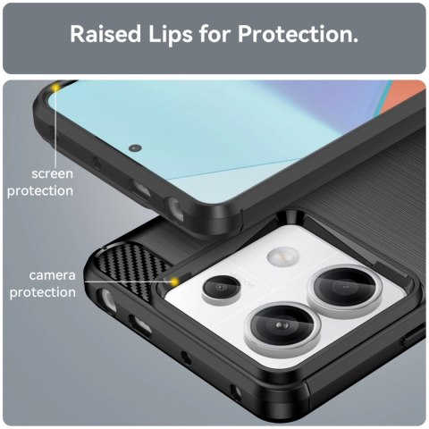 Etui Carbon Case do Xiaomi Redmi Note 13 Pro+ - czarne Etui Carbon Case do Xiaomi Redmi Note 13 Pro+ - czarne