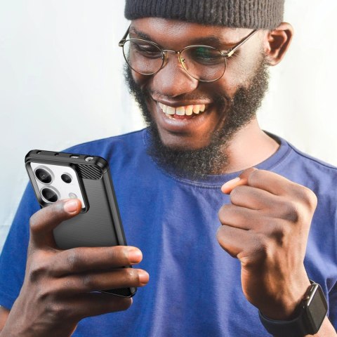 Etui Carbon Case do Xiaomi Redmi Note 13 Pro+ - czarne Etui Carbon Case do Xiaomi Redmi Note 13 Pro+ - czarne