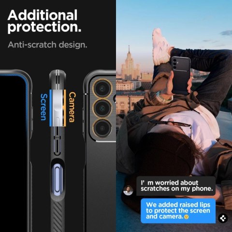 Etui Spigen Rugged Armor na Samsung Galaxy A25 5G - czarny mat Etui Spigen Rugged Armor na Samsung Galaxy A25 5G - czarny mat