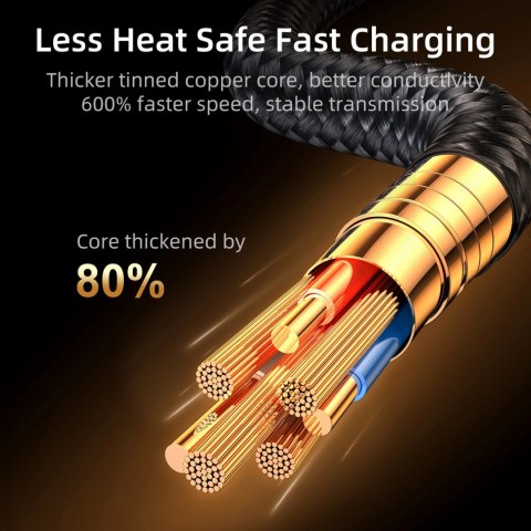 Kabel Joyroom Gaming Cable S-UL012A6 Lightning (kątowy) / USB-A (prosty) 2.4A 1.2 m - niebieski Kabel Joyroom Gaming Cable S-UL012A6 Lightning (kątowy) / USB-A (prosty) 2.4A 1.2 m - niebieski