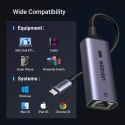 Adapter Ugreen CM648 USB-C do RJ45 Ethernet 2.5G - szary Adapter Ugreen CM648 USB-C do RJ45 Ethernet 2.5G - szary