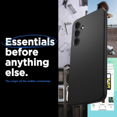 Etui Spigen Liquid Air na Samsung Galaxy A55 5G - czarny mat Etui Spigen Liquid Air na Samsung Galaxy A55 5G - czarny mat