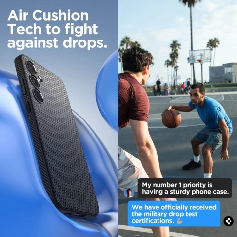 Etui Spigen Liquid Air na Samsung Galaxy A55 5G - czarny mat Etui Spigen Liquid Air na Samsung Galaxy A55 5G - czarny mat