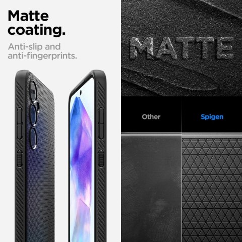Etui Spigen Liquid Air na Samsung Galaxy A55 5G - czarny mat Etui Spigen Liquid Air na Samsung Galaxy A55 5G - czarny mat