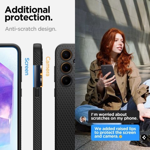 Etui Spigen Liquid Air na Samsung Galaxy A55 5G - czarny mat Etui Spigen Liquid Air na Samsung Galaxy A55 5G - czarny mat