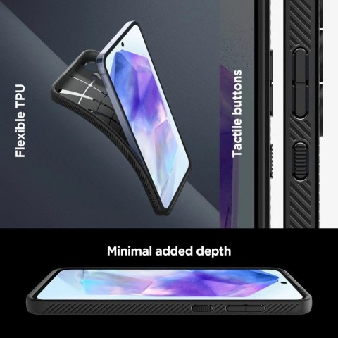 Etui Spigen Liquid Air na Samsung Galaxy A55 5G - czarny mat Etui Spigen Liquid Air na Samsung Galaxy A55 5G - czarny mat