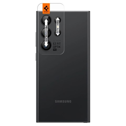 Osłona aparatu Spigen Optik.tR EZ Fit Camera Protector na Samsung Galaxy S24 Ultra - czarna 2 szt. Osłona aparatu Spigen Optik.tR EZ Fit Camera Protector na Samsung Galaxy S24 Ultra - czarna 2 szt.