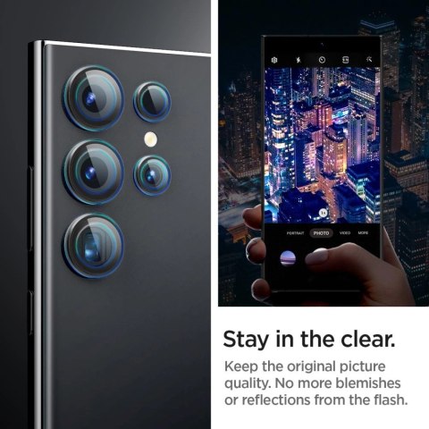 Osłona aparatu Spigen Optik.tR EZ Fit Camera Protector na Samsung Galaxy S24 Ultra - czarna 2 szt. Osłona aparatu Spigen Optik.tR EZ Fit Camera Protector na Samsung Galaxy S24 Ultra - czarna 2 szt.
