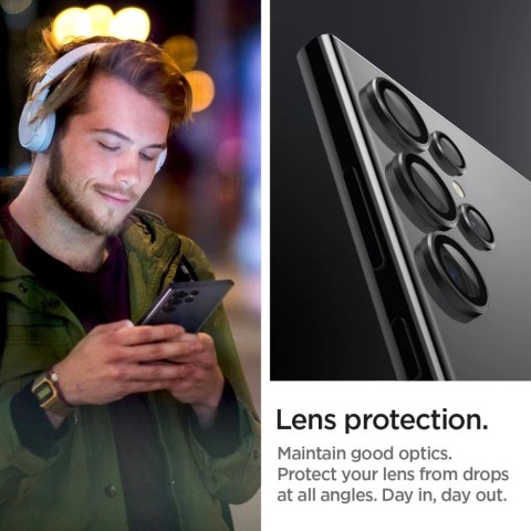Osłona aparatu Spigen Optik.tR EZ Fit Camera Protector na Samsung Galaxy S24 Ultra - czarna 2 szt. Osłona aparatu Spigen Optik.tR EZ Fit Camera Protector na Samsung Galaxy S24 Ultra - czarna 2 szt.