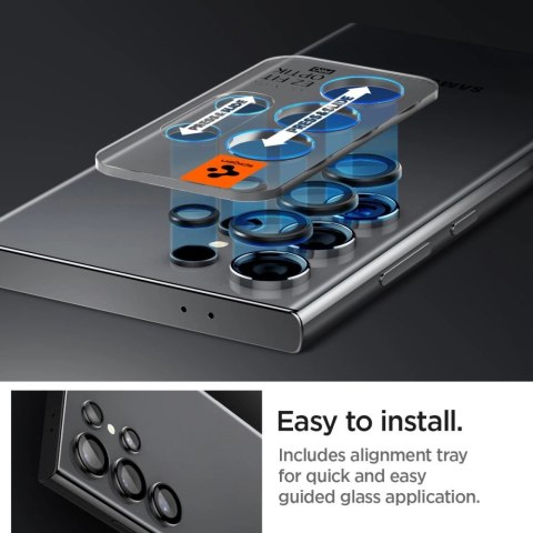 Osłona aparatu Spigen Optik.tR EZ Fit Camera Protector na Samsung Galaxy S24 Ultra - czarna 2 szt. Osłona aparatu Spigen Optik.tR EZ Fit Camera Protector na Samsung Galaxy S24 Ultra - czarna 2 szt.