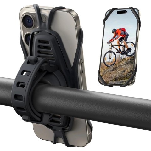 Uchwyt Joyroom JR-ZS382 na rower motocykl zaciskowy - czarny Uchwyt Joyroom JR-ZS382 na rower motocykl zaciskowy - czarny