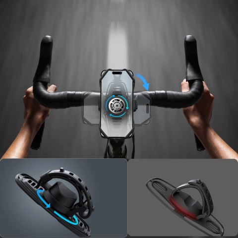Uchwyt Joyroom JR-ZS382 na rower motocykl zaciskowy - czarny Uchwyt Joyroom JR-ZS382 na rower motocykl zaciskowy - czarny