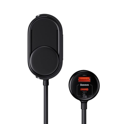 Adapter Baseus High Efficiency Pro 2x gniazdo zapalniczki z ładowarką USB-A USB-C 30W - czarny Adapter Baseus High Efficiency Pro 2x gniazdo zapalniczki z ładowarką USB-A USB-C 30W - czarny