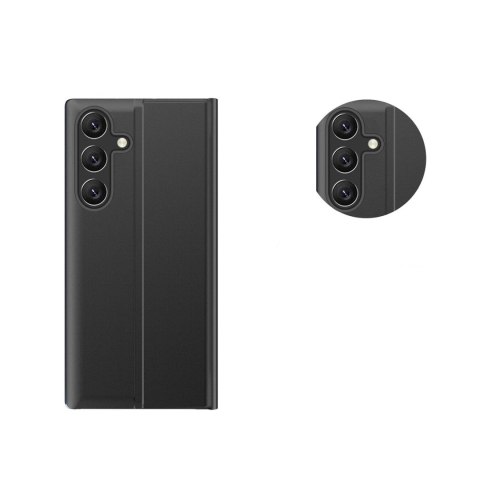 Etui New Sleep View Case z klapką i podstawką na Samsung Galaxy A55 - czarne Etui New Sleep View Case z klapką i podstawką na Samsung Galaxy A55 - czarne