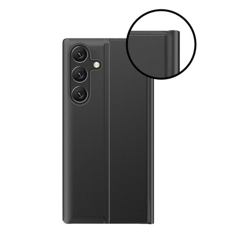 Etui New Sleep View Case z klapką i podstawką na Samsung Galaxy A55 - czarne Etui New Sleep View Case z klapką i podstawką na Samsung Galaxy A55 - czarne