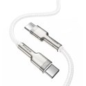 Kabel Baseus Cafule Series Metal Data USB-C / USB-C PD QC SCP 100W 5A 1 m - biały
