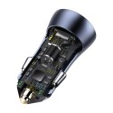 Ładowarka samochodowa Baseus Golden Contactor Pro 2x USB-A 40W QC SCP FCP AFC - szara