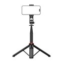 Selfie stick WC1Y2S teleskopowy tripod 1.3m ze stopu aluminium z uchwytem na telefon - czarny Selfie stick WC1Y2S teleskopowy tripod 1.3m ze stopu aluminium z uchwytem na telefon - czarny