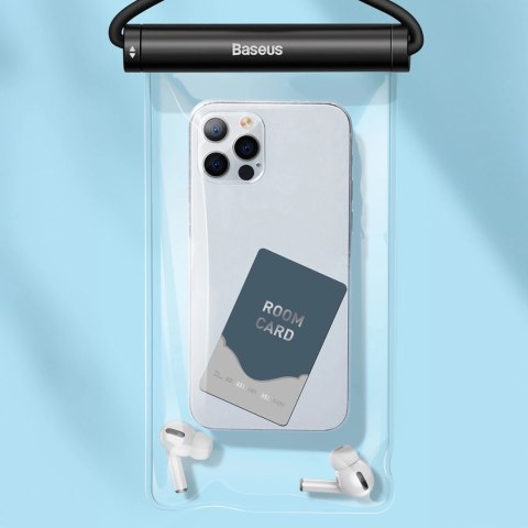 Etui Baseus AquaGlide BS-PC030 wodoodporne IPX8 z cylindrycznym zapięciem - czarne Etui Baseus AquaGlide BS-PC030 wodoodporne IPX8 z cylindrycznym zapięciem - czarne