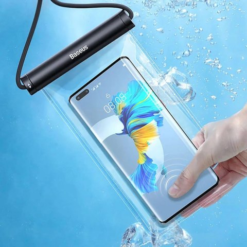 Etui Baseus AquaGlide BS-PC030 wodoodporne IPX8 z cylindrycznym zapięciem - czarne Etui Baseus AquaGlide BS-PC030 wodoodporne IPX8 z cylindrycznym zapięciem - czarne